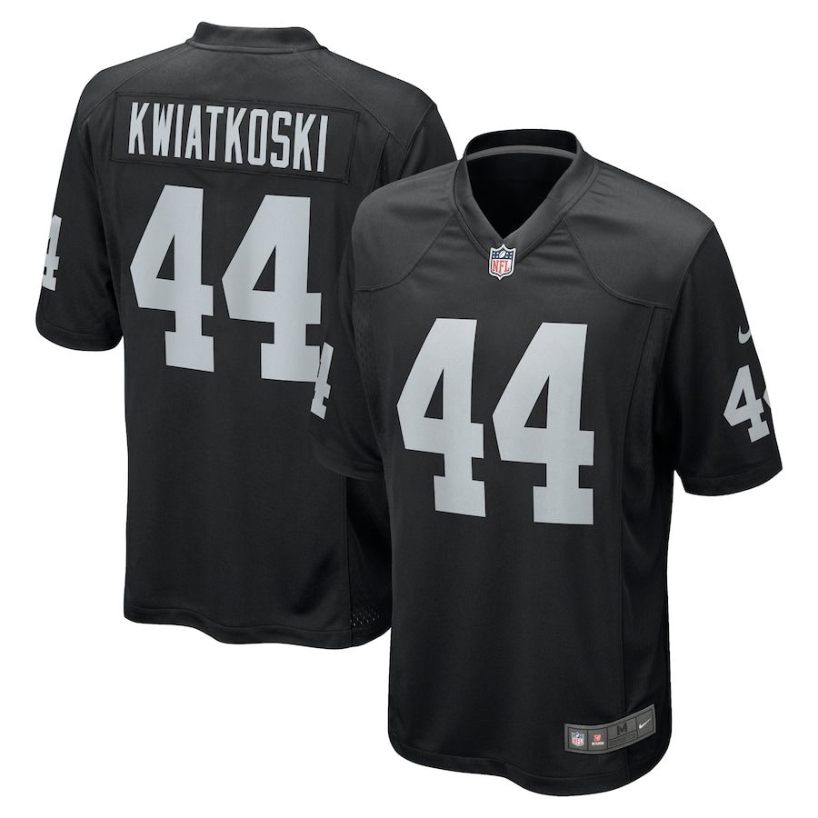Men Oakland Raiders 44 Nick Kwiatkoski Nike Black Game NFL Jersey